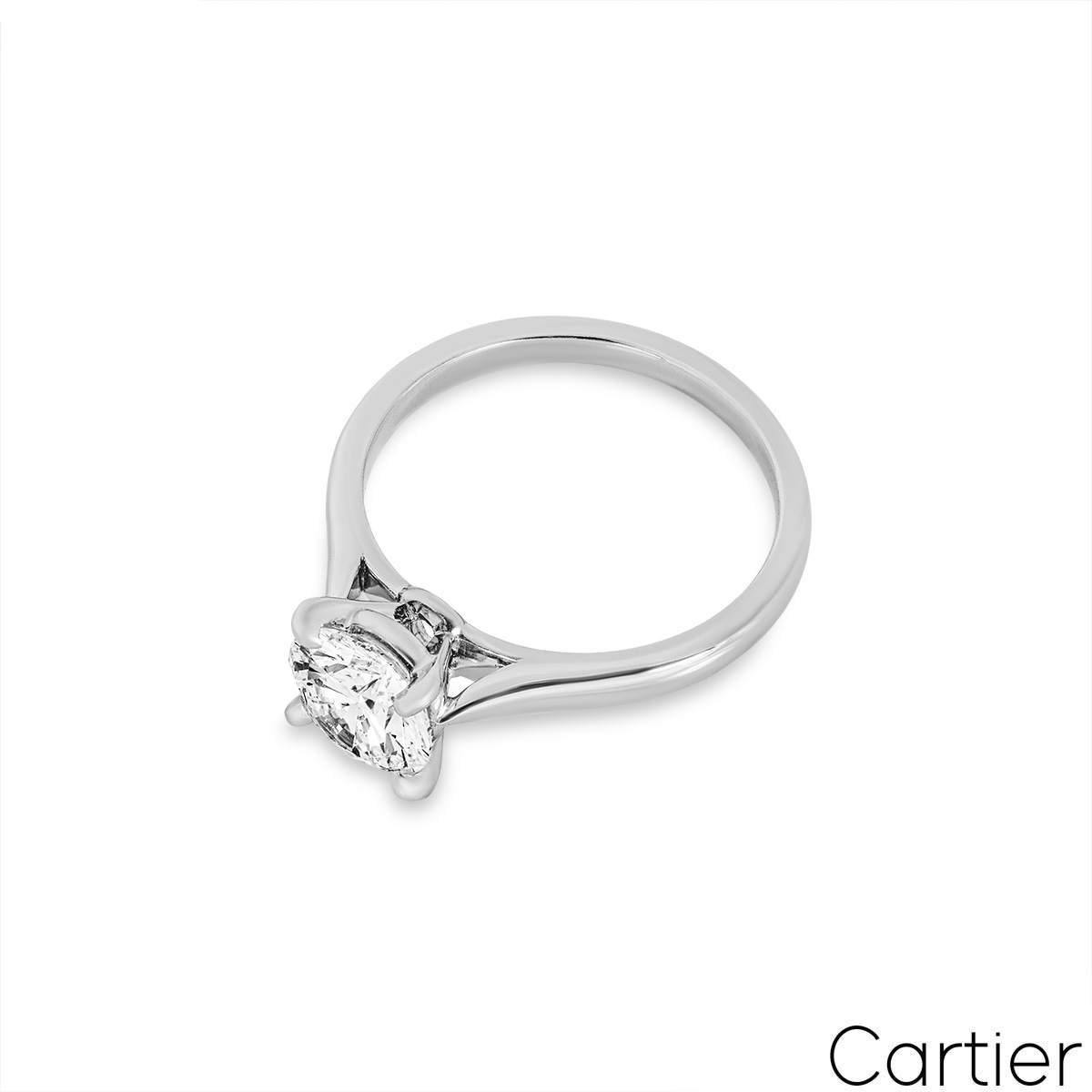 Cartier Platinum Diamond 1895 Solitaire Ring 1.54ct G/VS2